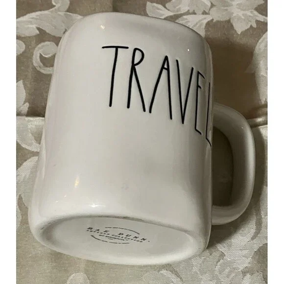 Rae Dunn Large Coffee Mug TRAVEL vacation style Relax with coffee - Picture 4 of 11